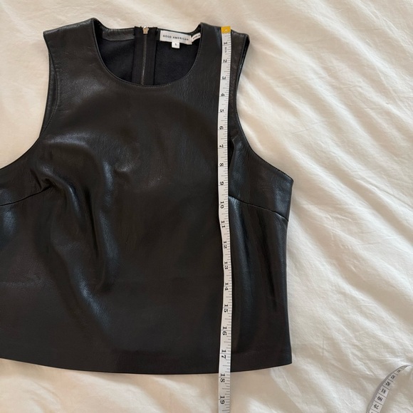 Good American Better Than Leather Faux Leather Tank - Picture 9 of 9